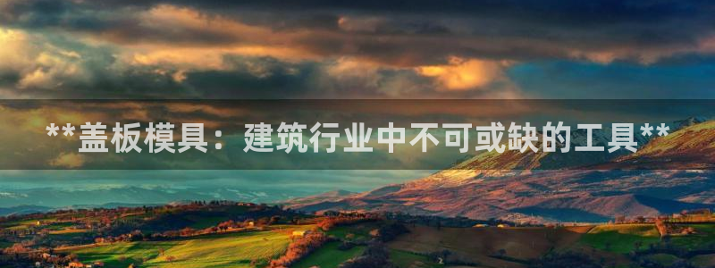 太阳集团手机app：**盖板模具：建筑行业中不可或缺的工具**