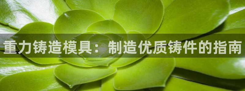 太阳集团城网2018：重力铸造模具：制造优质铸件的指南