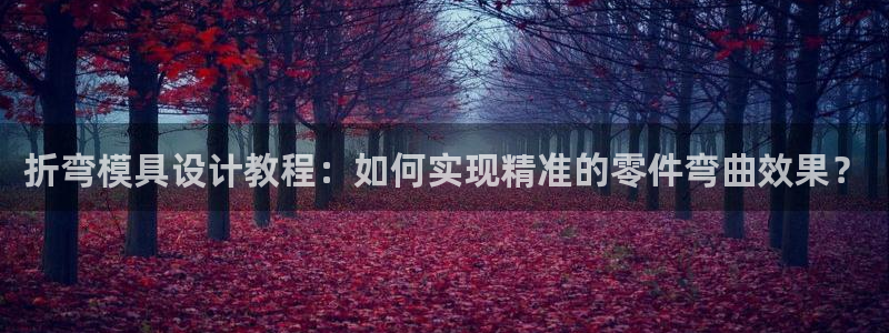 太阳电玩城下载：折弯模具设计教程：如何实现精准的零件弯曲效果？
