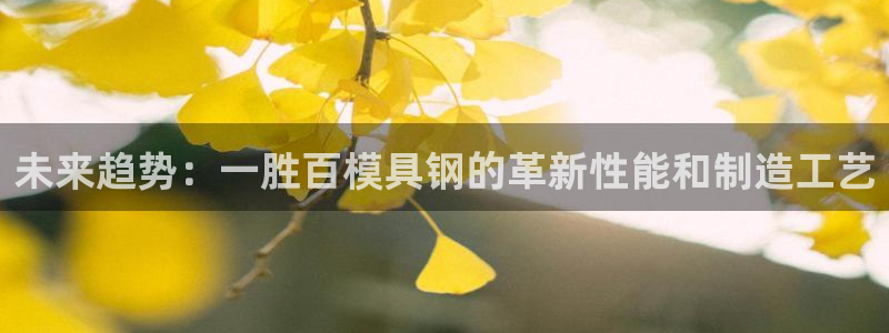 太阳集团唯一值得信赖网：未来趋势：一胜百模具钢的革新性能和制造工艺