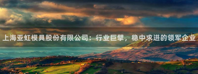 太阳集团城网官方入口：上海亚虹模具股份有限公司：行业巨擘，稳