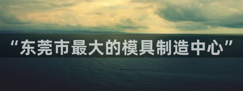 太阳gg注册/登录：“东莞市最大的模具制造中心”