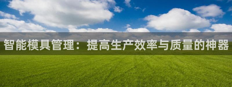 太阳成集团61999：智能模具管理：提高生产效率与质量的神器