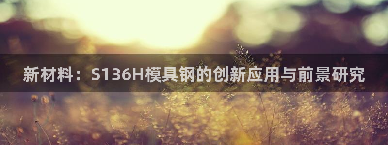太阳成集团tyc3345：新材料：S136H模具钢的创新应用与前景研究