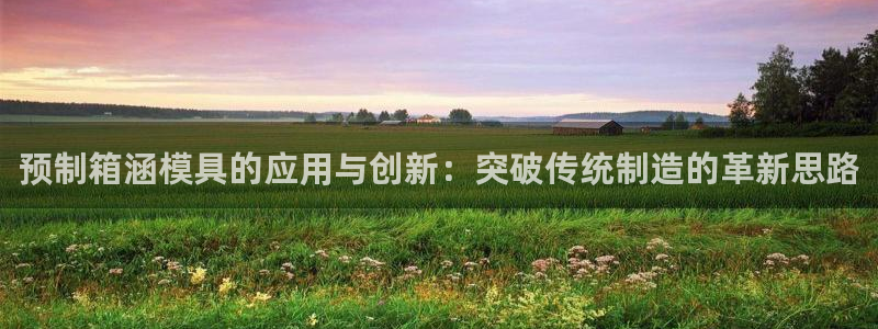 太阳集团电子游戏：预制箱涵模具的应用与创新：突破传统制造的革新思路