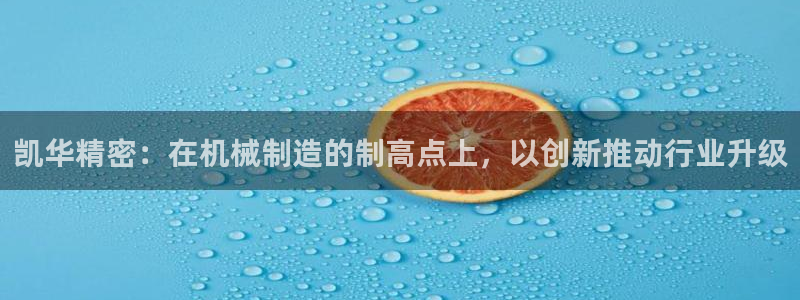 太阳成集团tyc234cc[主页]网：凯华精密：在机械制造的